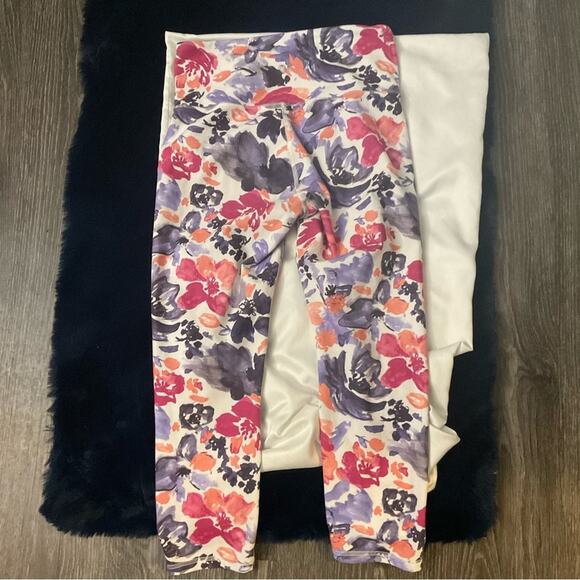 Balance Collection Floral High Waist Moisture Wicking Capri Leggings No Size - Picture 5 of 9